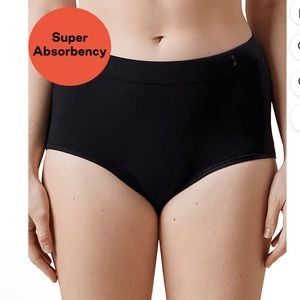 Thinx for All | Women's Hi-Waist Period Underwear Super Absorbency Black SMALL